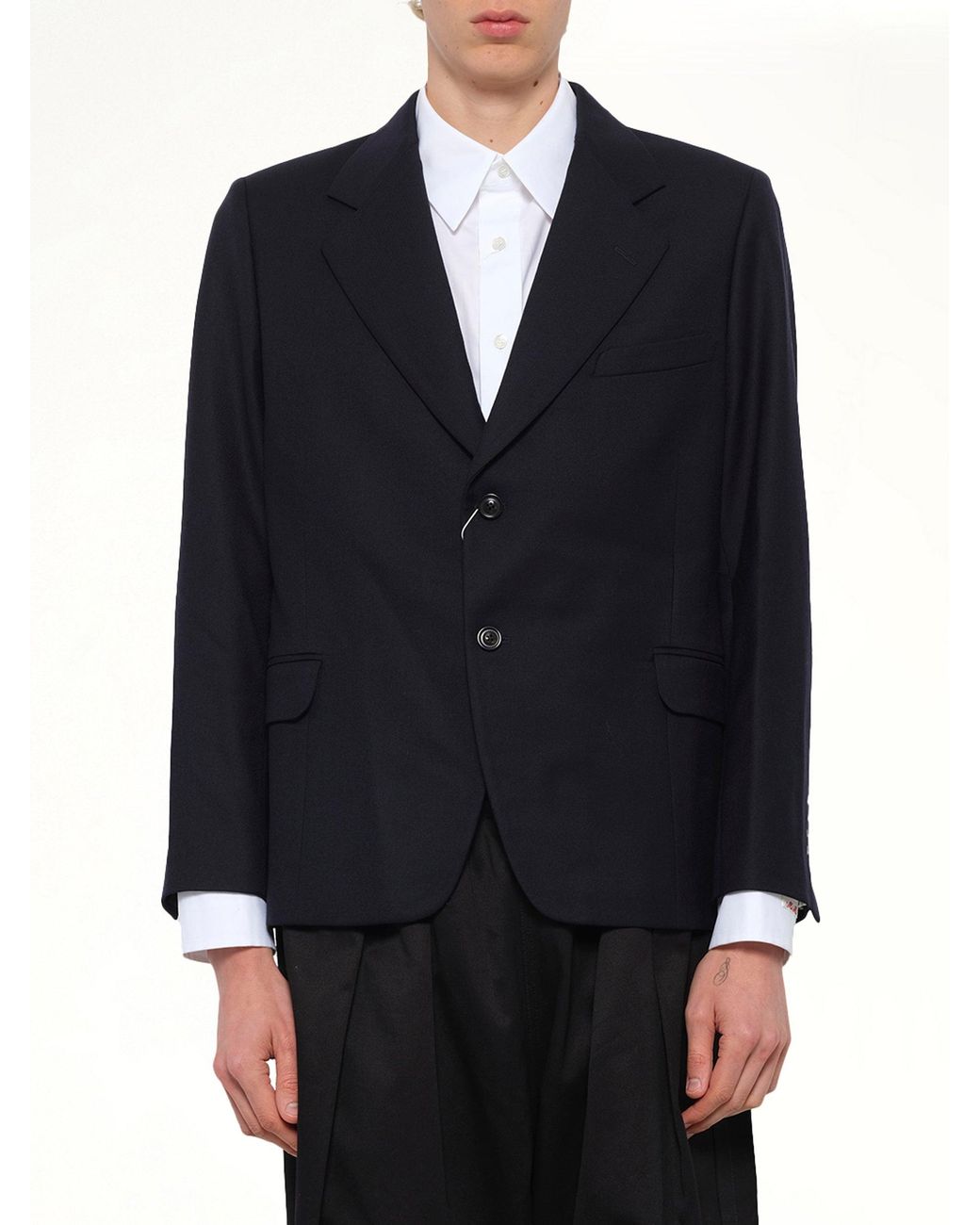 Maison Margiela Blue Virgin Wool Blazer for men