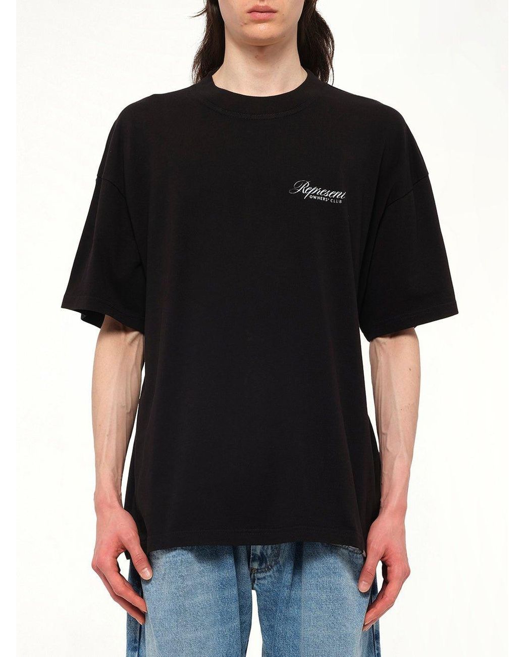 Represent Black Owners Club Script T-Shirt for men