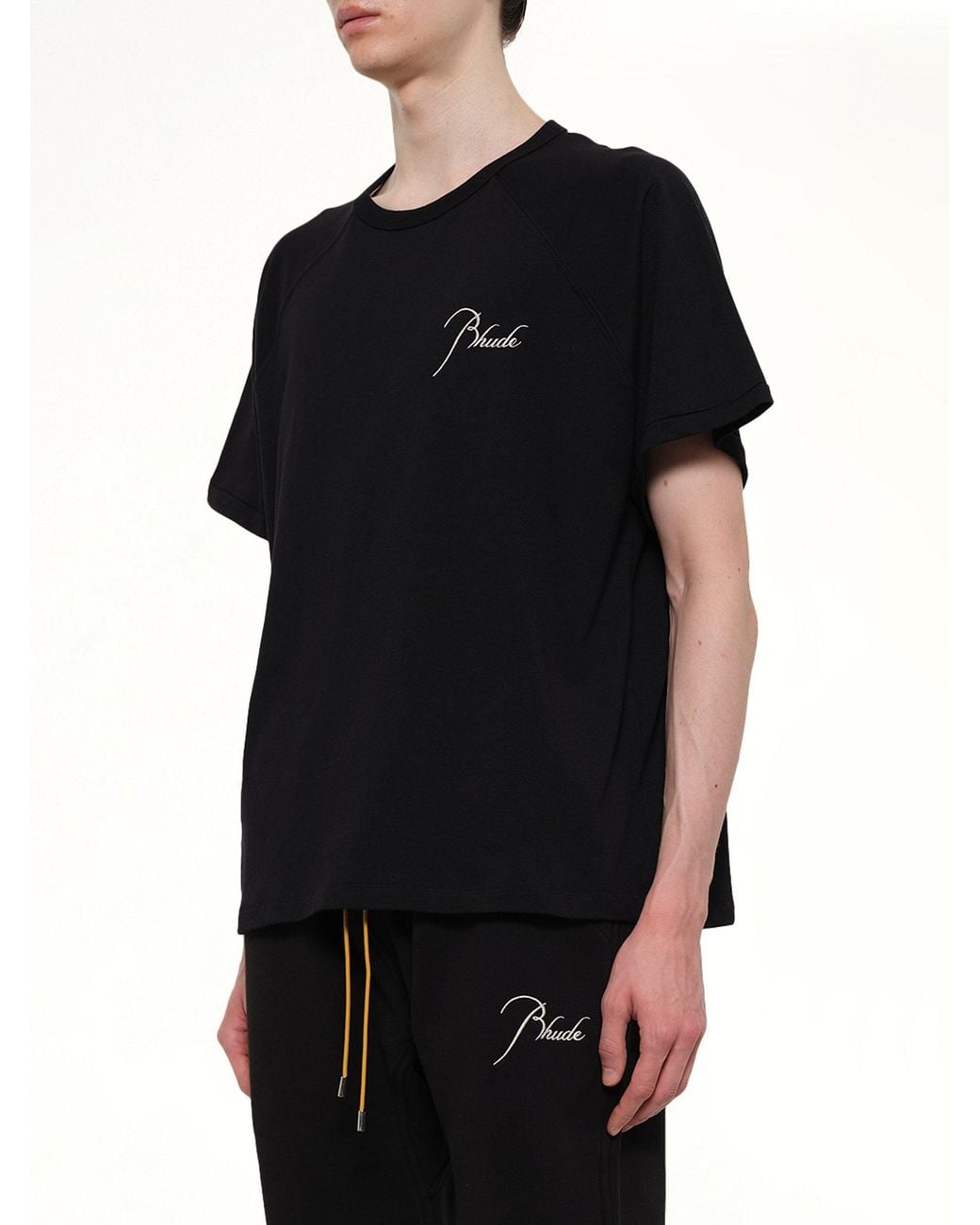 Rhude Black Classique Raglan T-Shirt for men