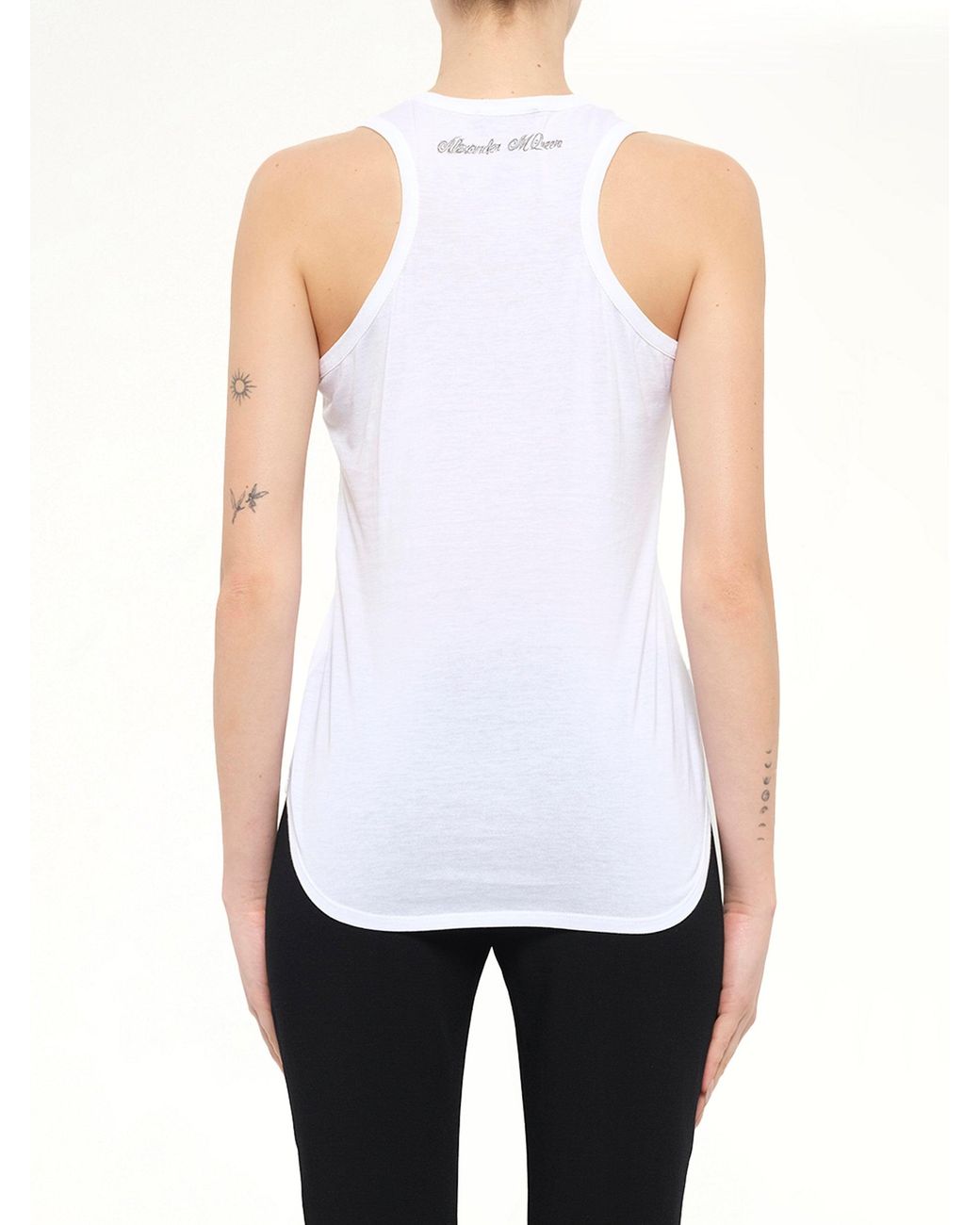 McQueen White Pom Skull T-Shirt