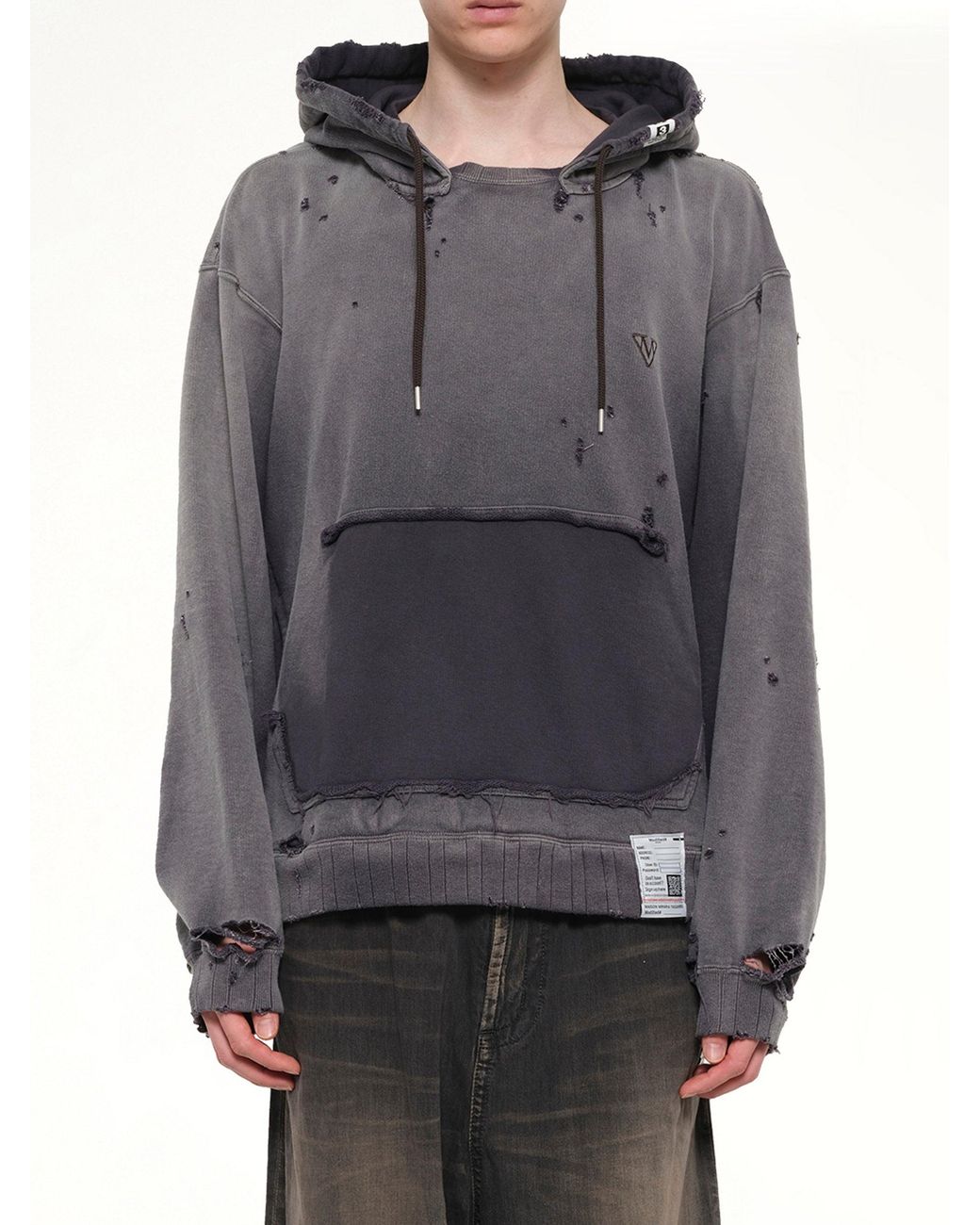 Maison Mihara Yasuhiro Gray Sun Faded Hoodie for men