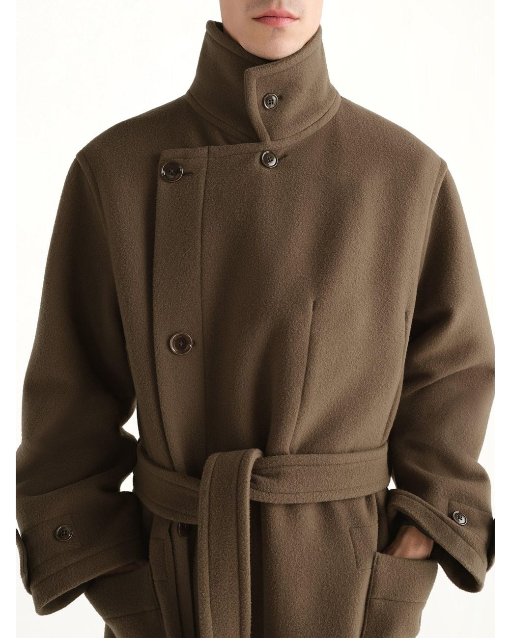 Lemaire Brown Wrap Coat