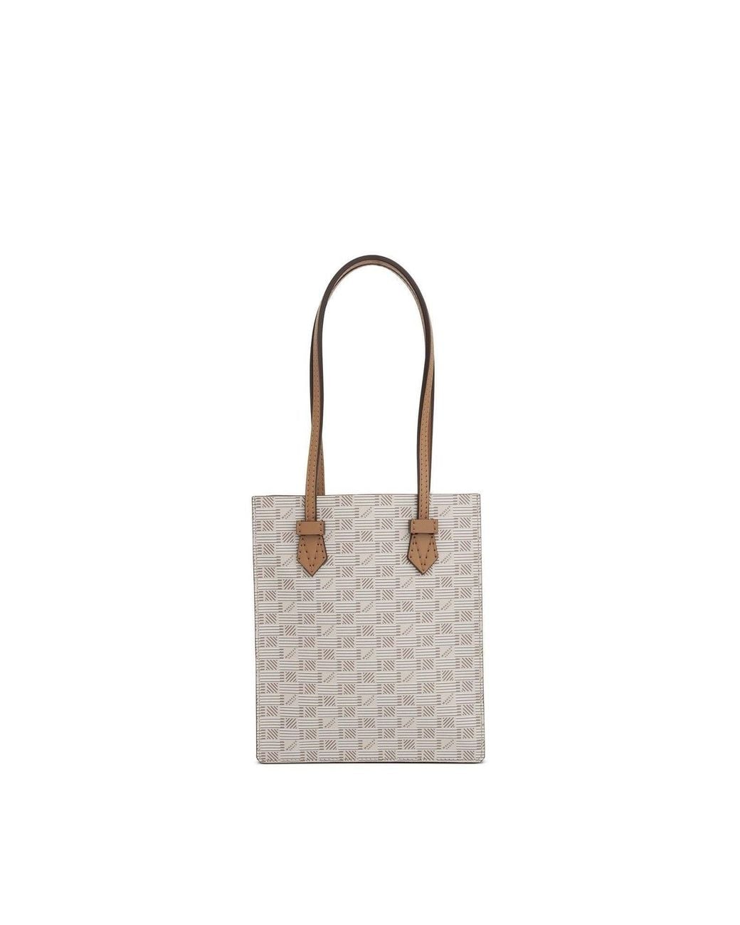 Moreau White Cannes Vertical Tote Mm, 100% Leather