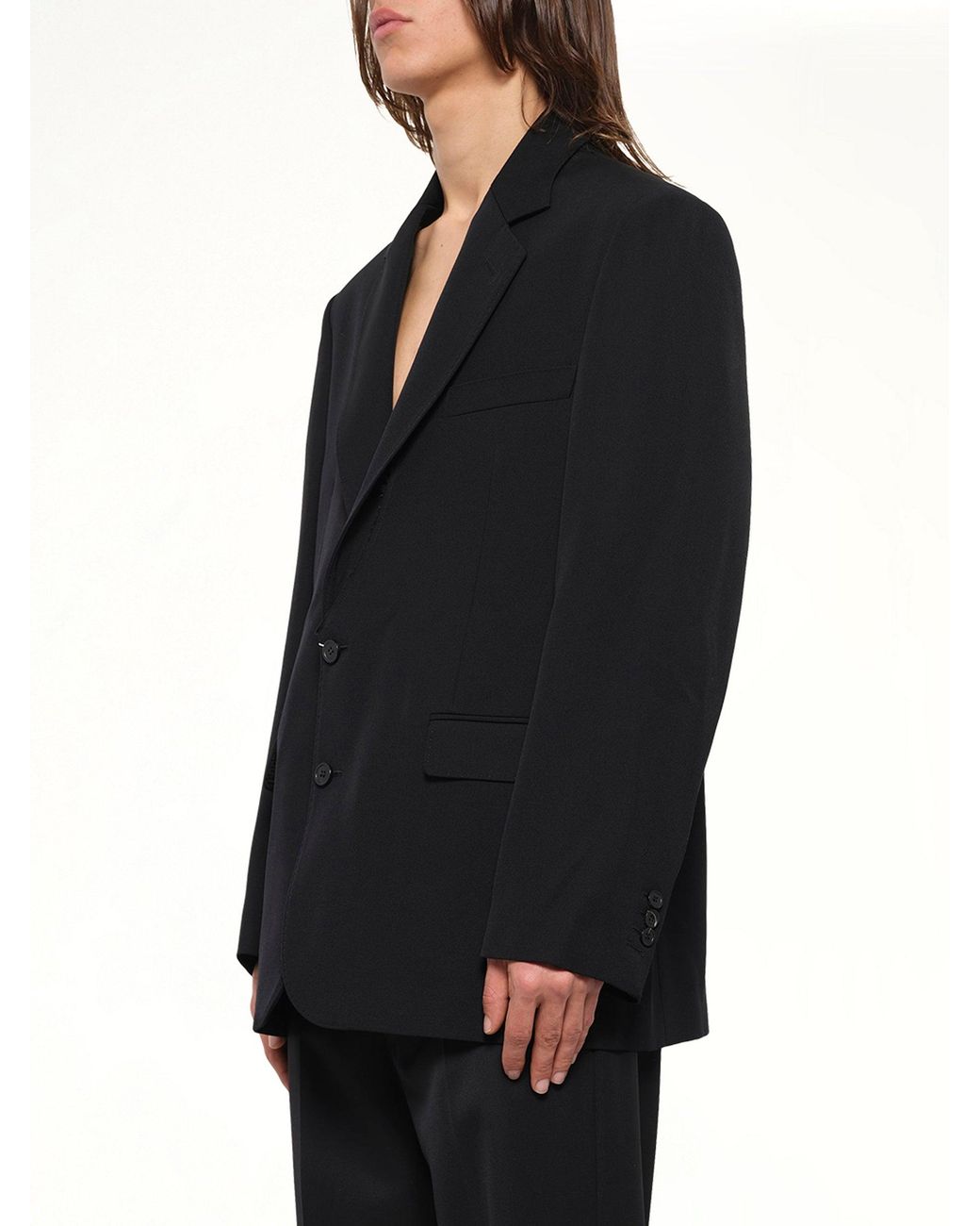 Maison Margiela Black Foldable Collar Blazer for men