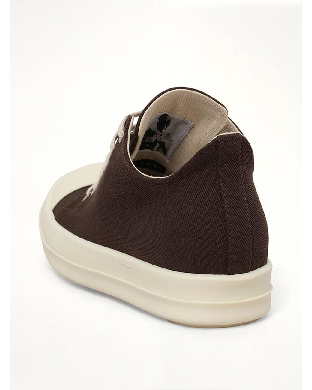 Rick Owens Brown 13Oz Overdyed Denim Low Sneaks