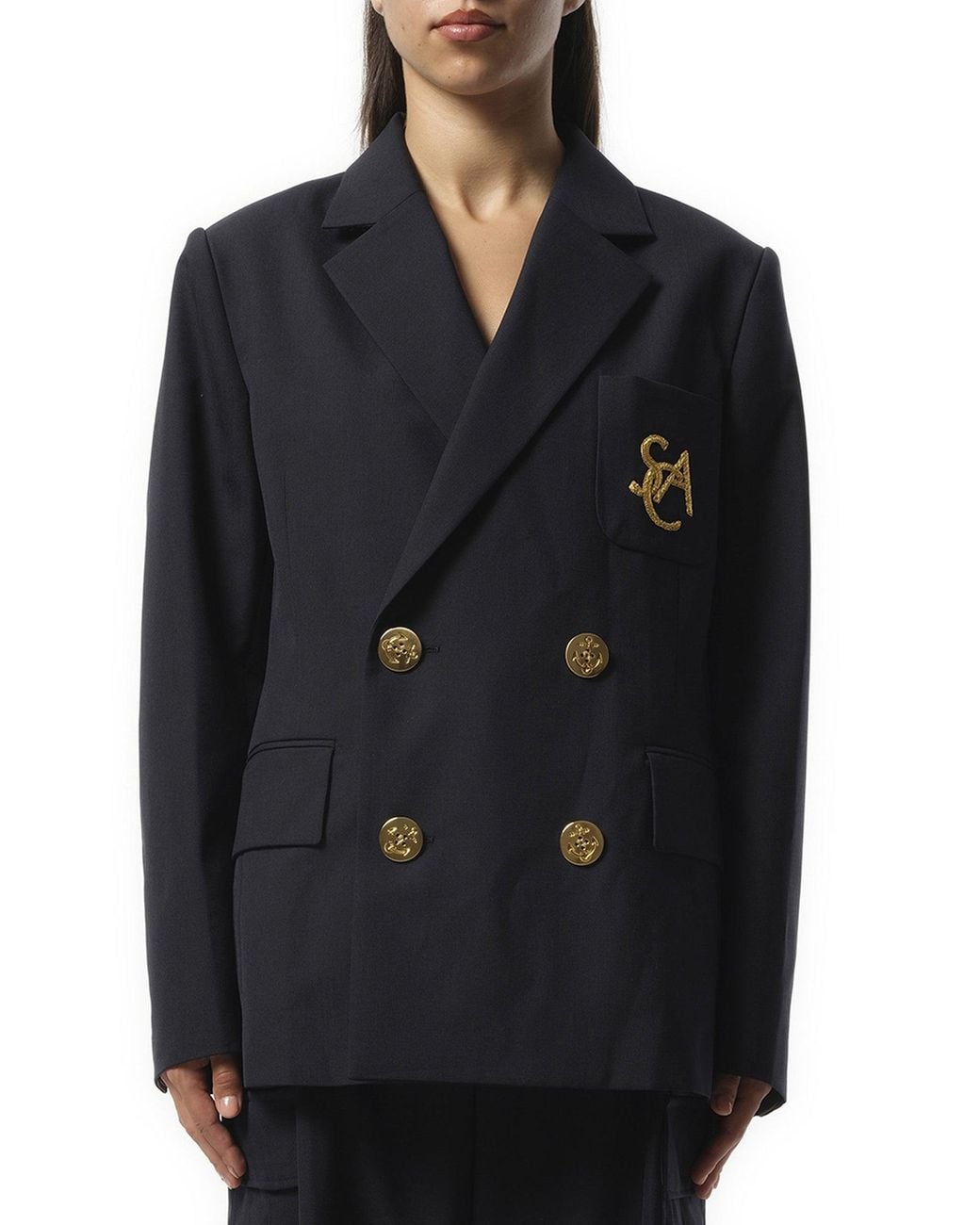 Sacai Emblem Suiting Jacket in Black | Lyst