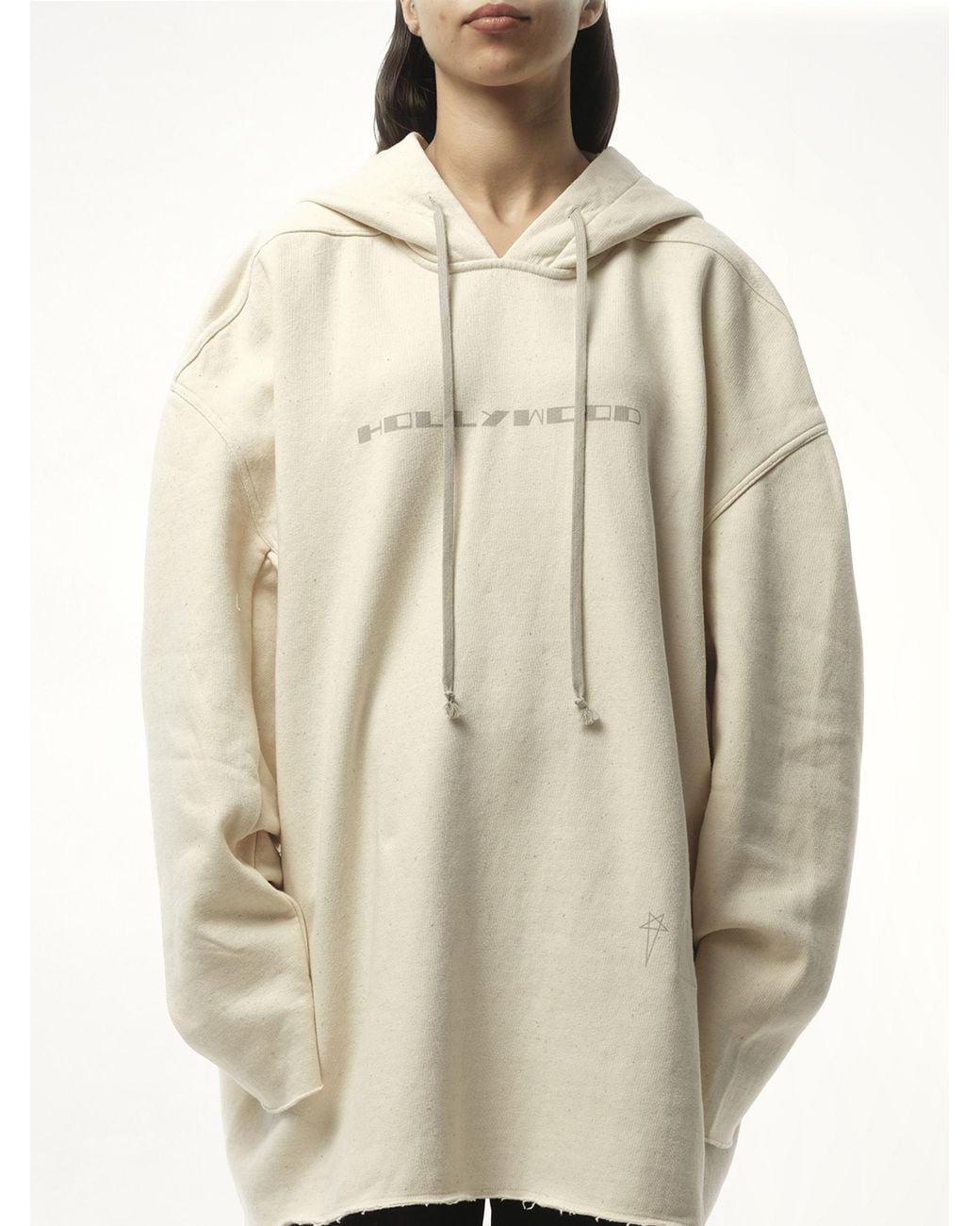 Rick Owens Natural Hollywood Peter Hoodie, 100% Cotton