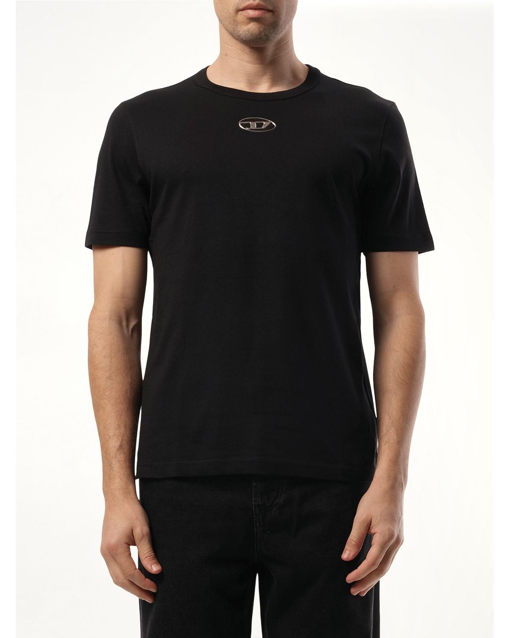 DIESEL Black T-Adjust D Logo T-Shirt for men