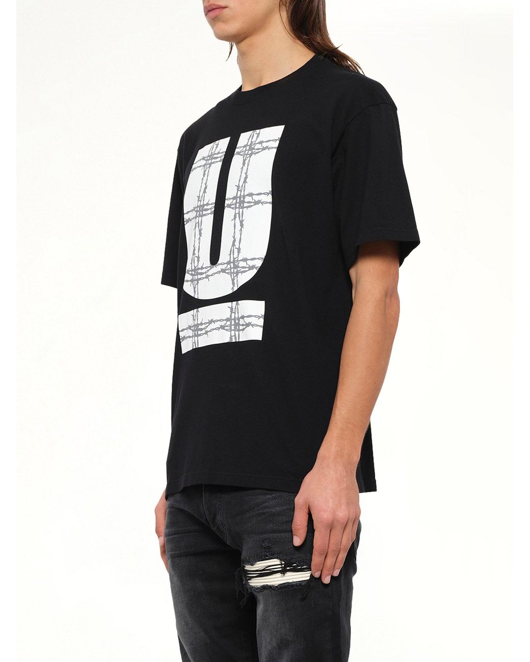 Undercover Black Barbed U T-Shirt for men