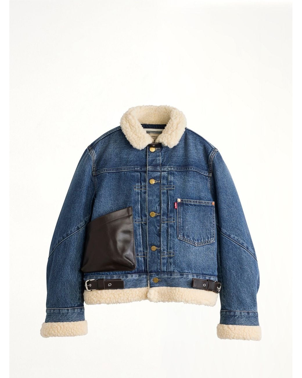 Sacai Blue X Levi's Sherpa Denim Jacket