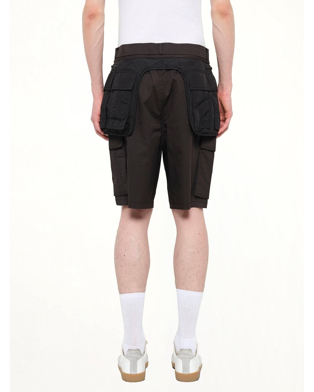 Juun.J Black Cargo Shorts for men