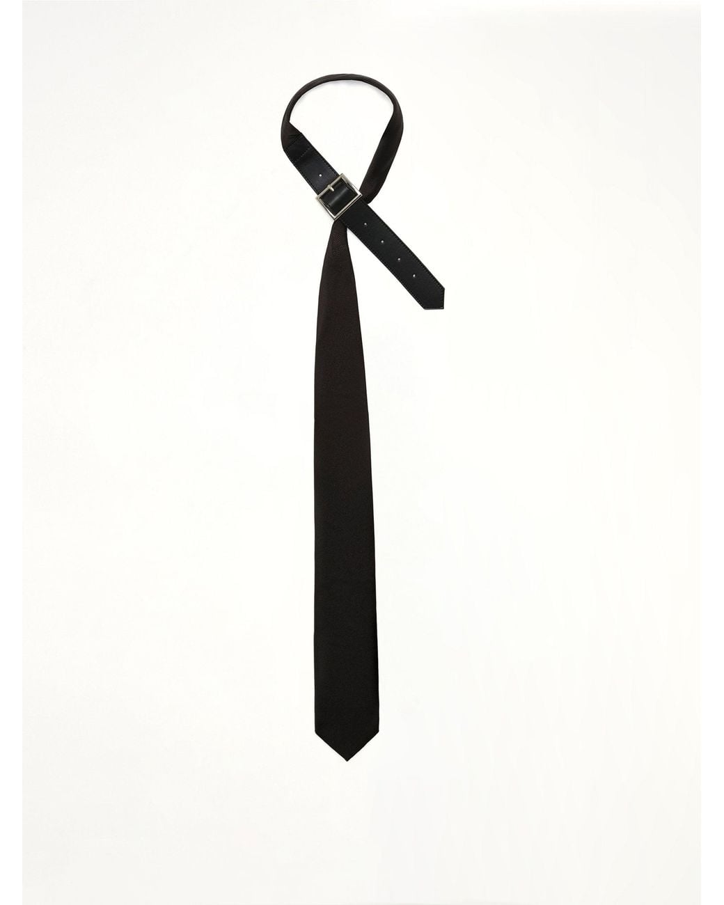 DSM KEI NINOMIYA White Woven Strap Closure Tie for men