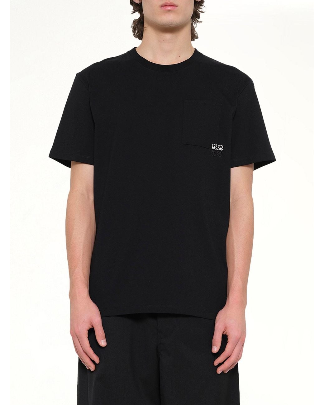 Loewe Black Two-Tone Anagram Relaxed Fit T-Shirt for men
