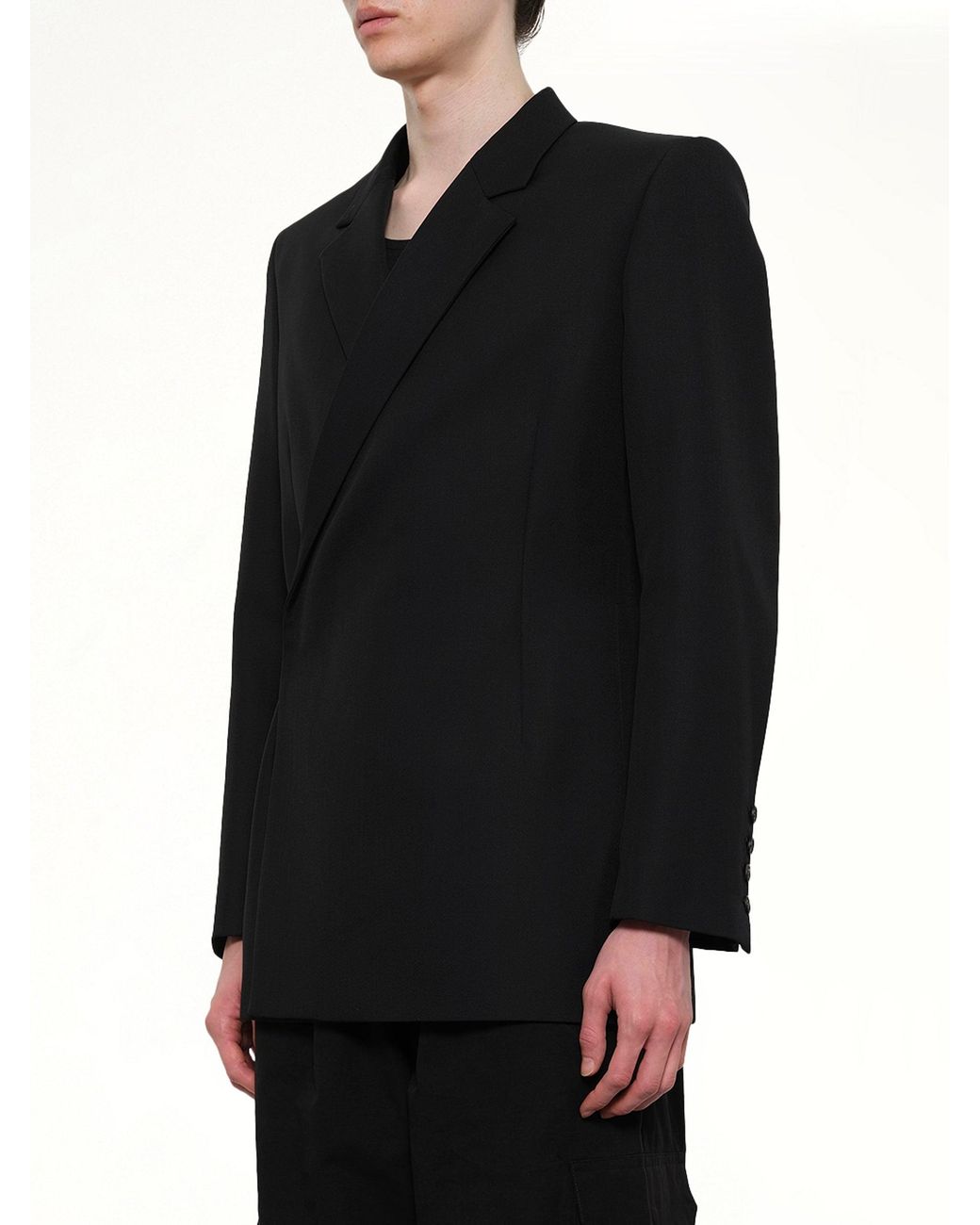 Egonlab Black Egonic Double Breasted Jacket for men