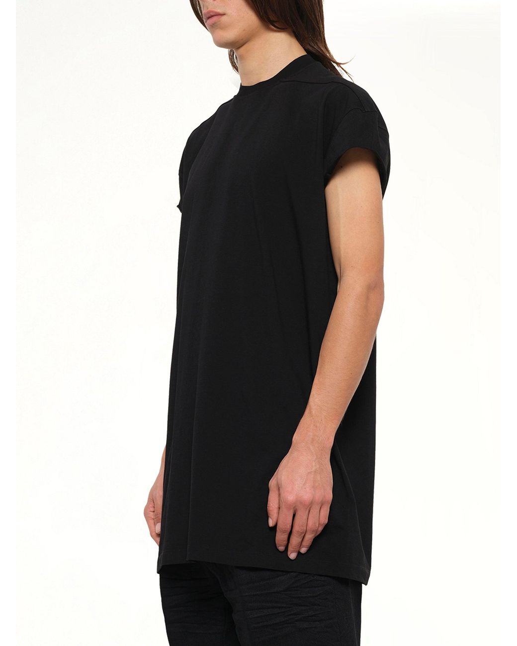 Rick Owens Black Double Jersey Rick S Jumbo Ss T-Shirt for men
