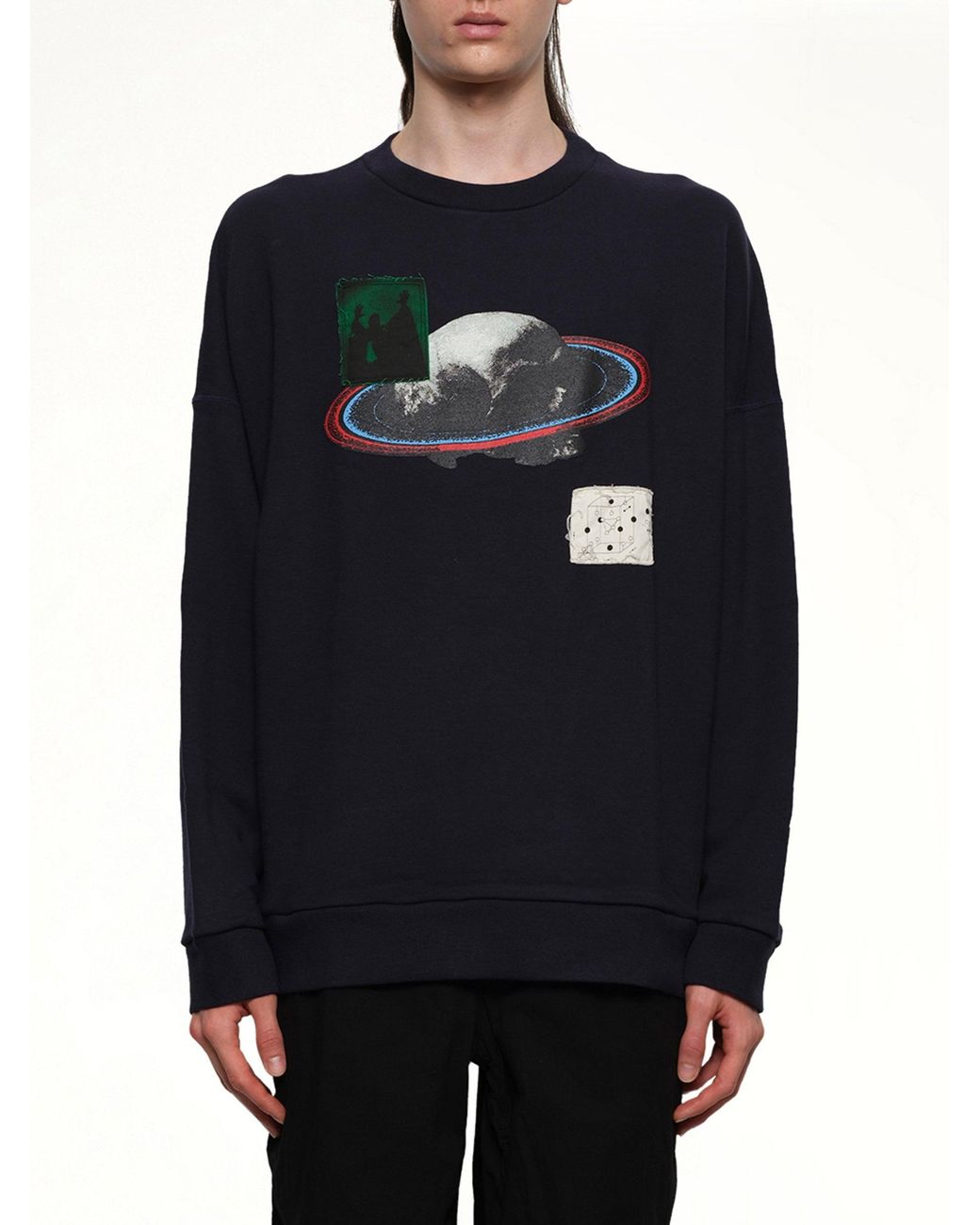 Undercover Blue Graphic Patches Sweatshirt for men