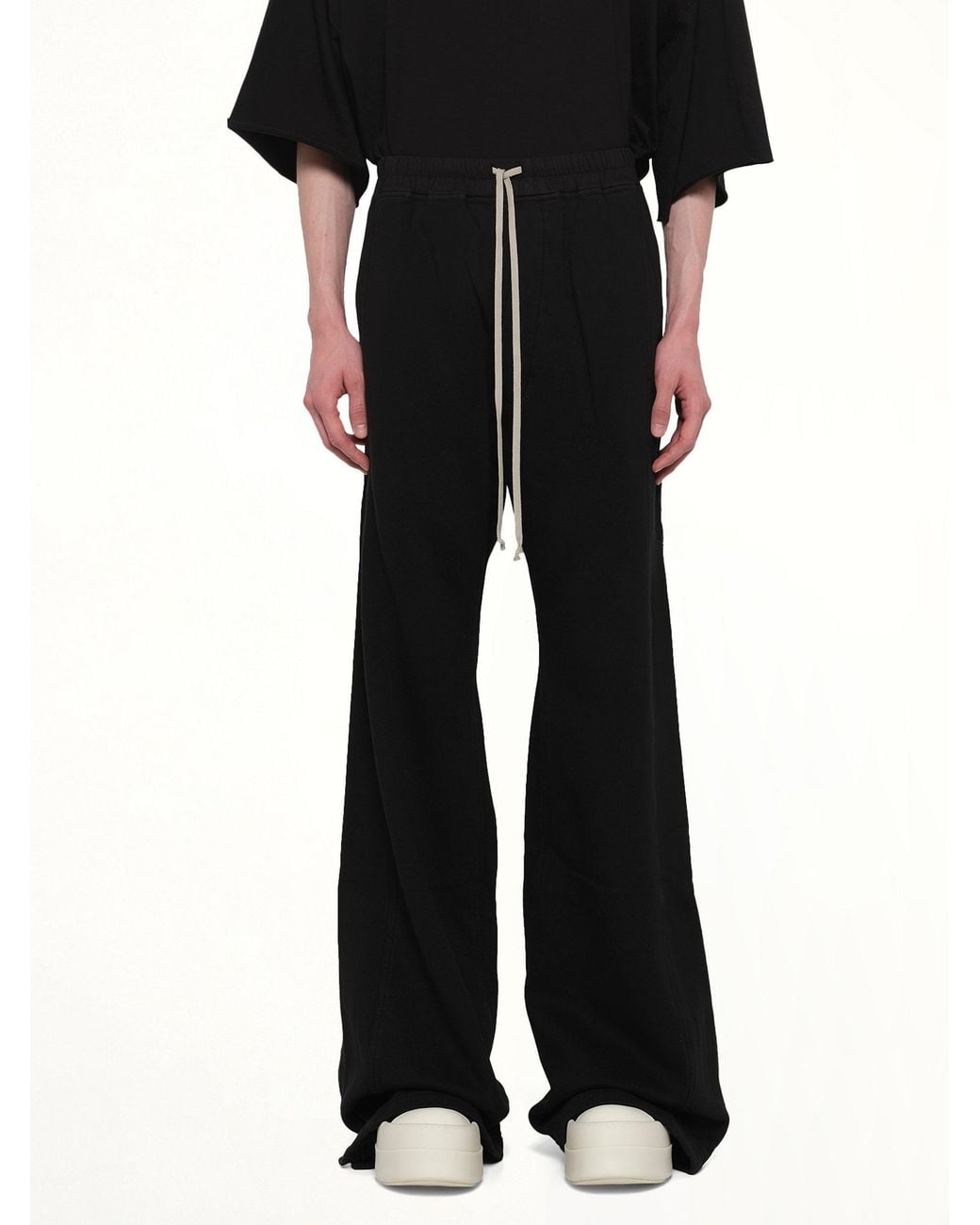 Rick Owens Black Wide Pusher Pants for men