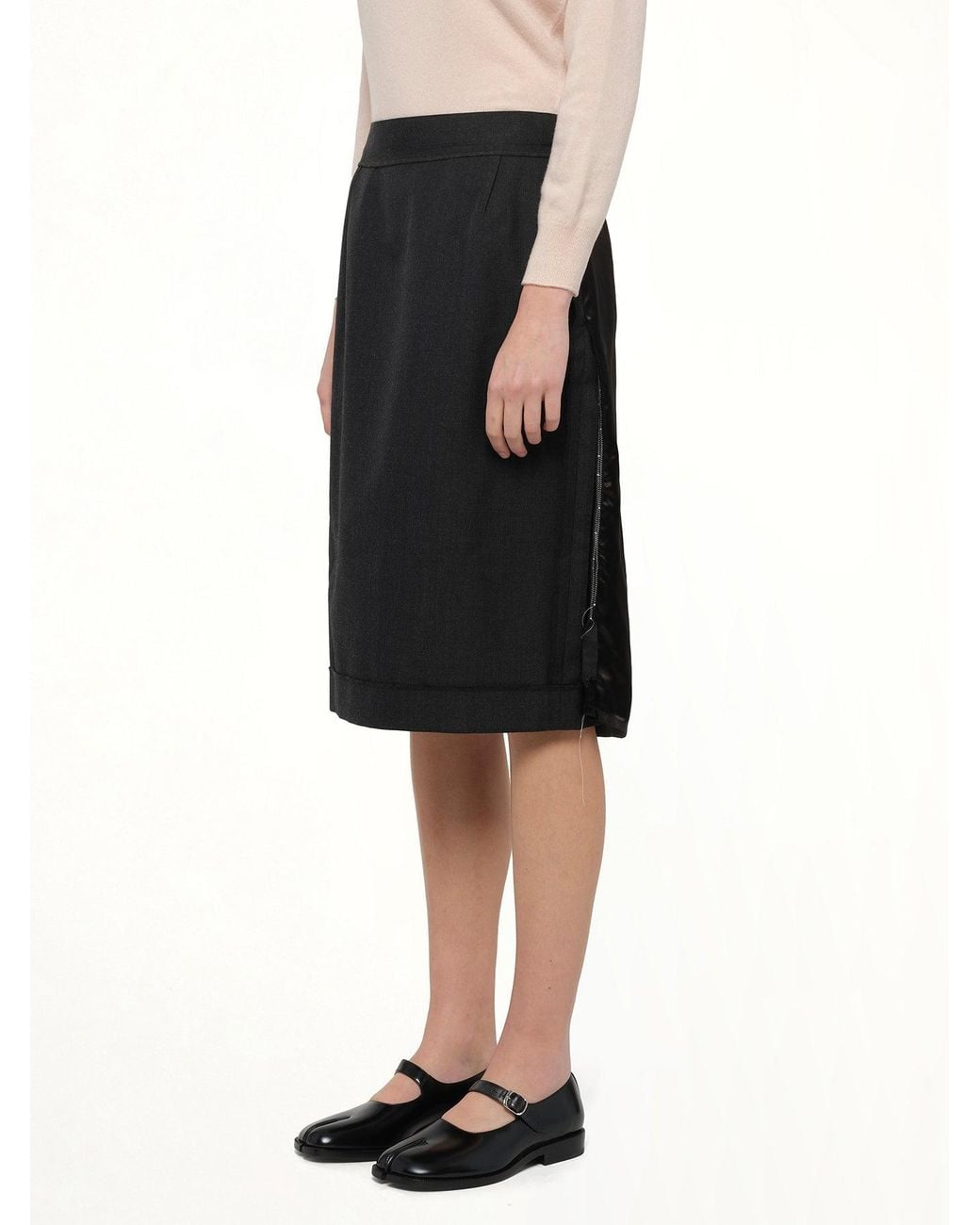 Maison Margiela Black Midi Skirt