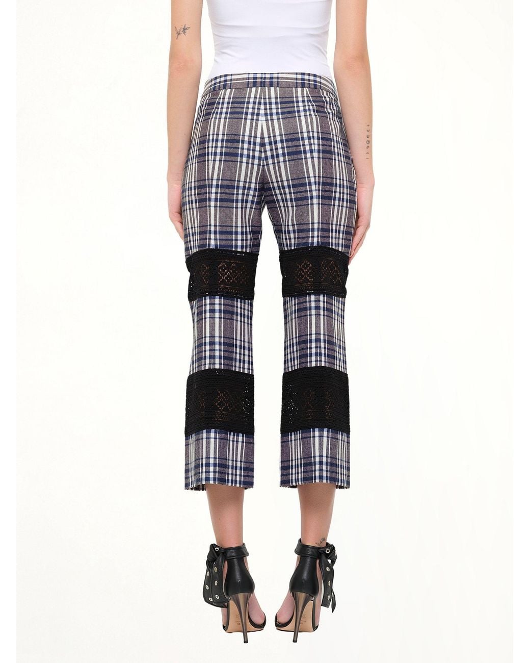 McQueen Blue Macramé Kicks Pants