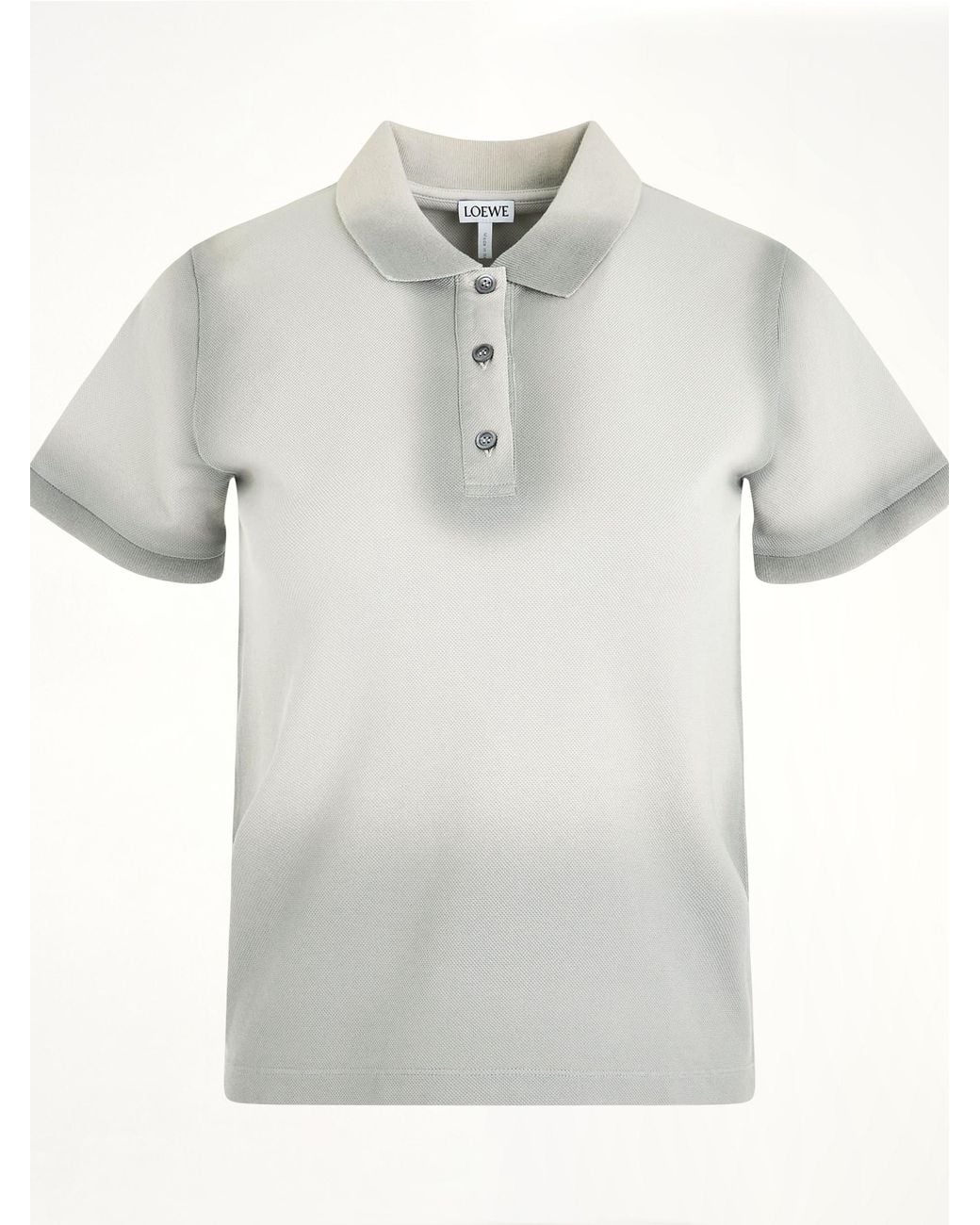 Loewe White Cotton Polo Top, 100% Cotton