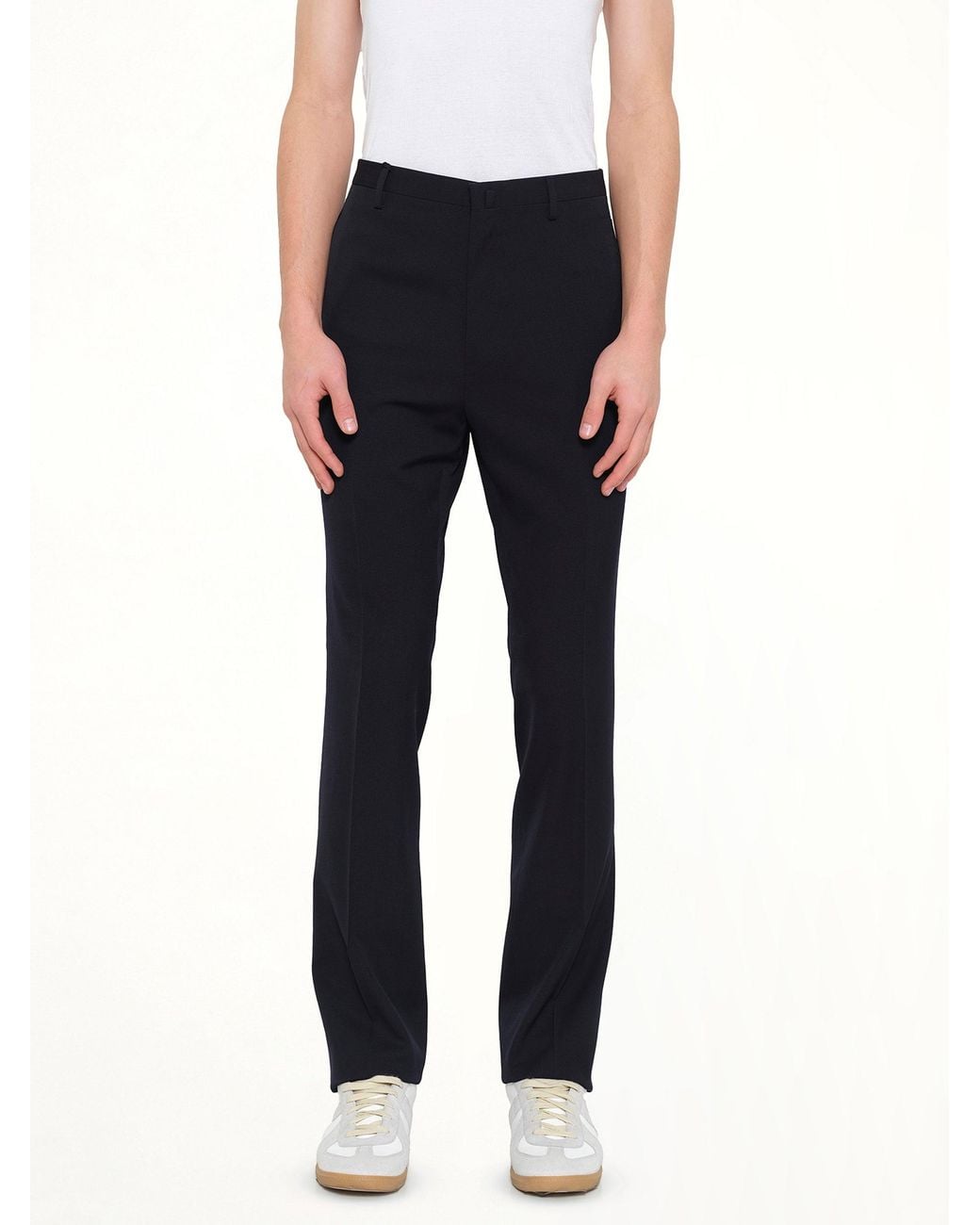 Lanvin Black Pants W/ Ribbon Pocket for men
