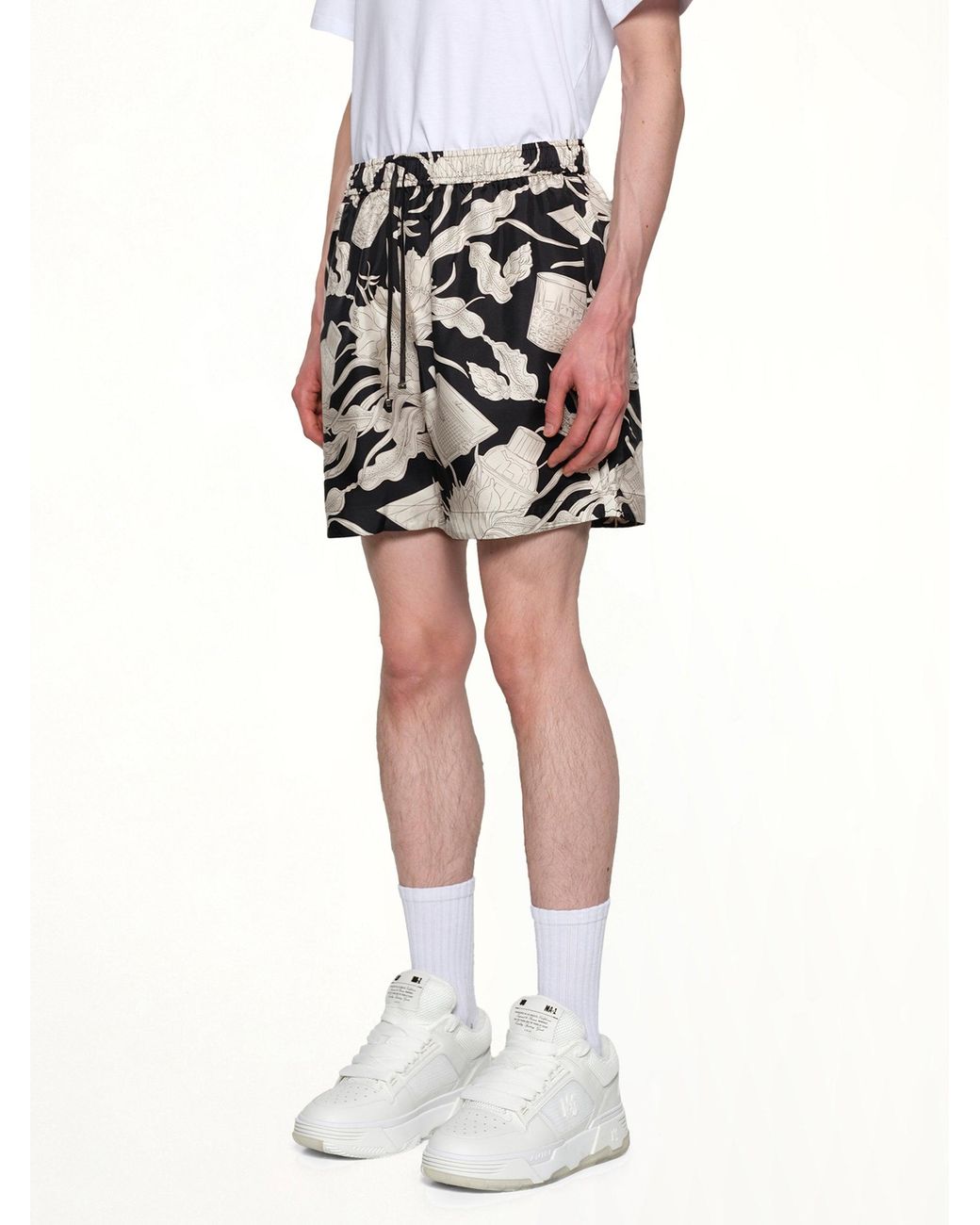 Amiri Black Floral Short for men
