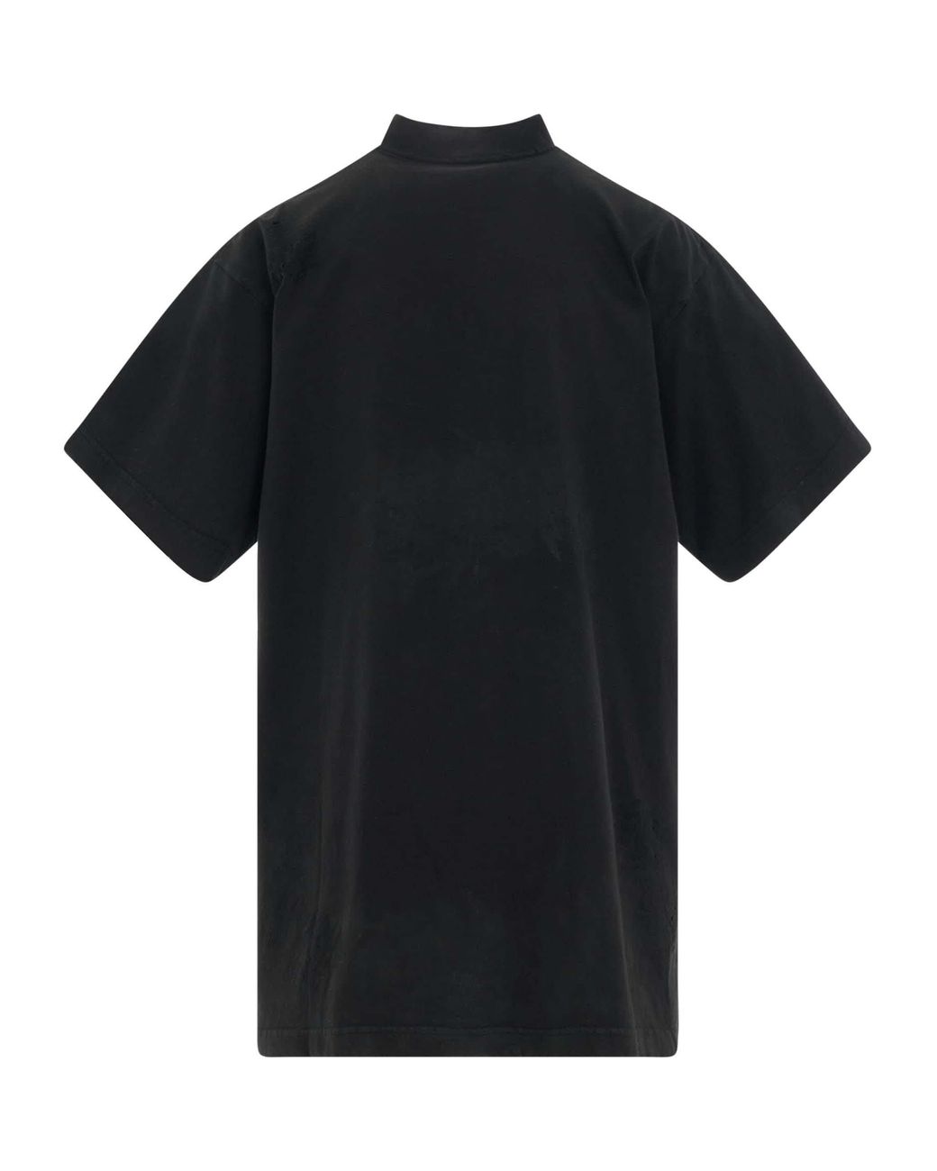 Balenciaga Logo Patch Distressed Oversized T-Shirt, Short