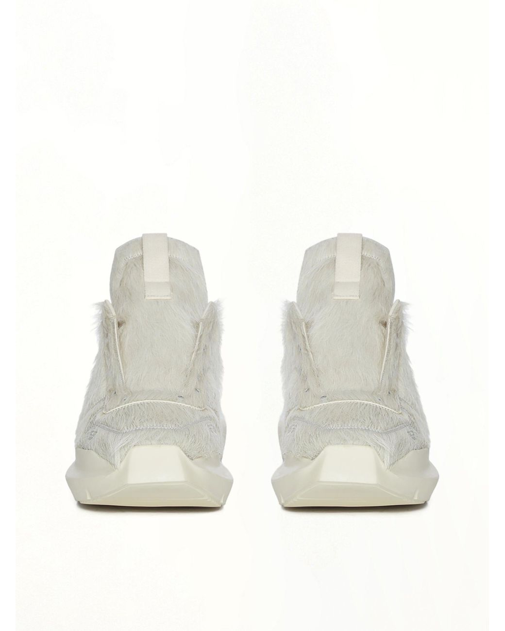 Rick Owens White Fur Geth Runner for men