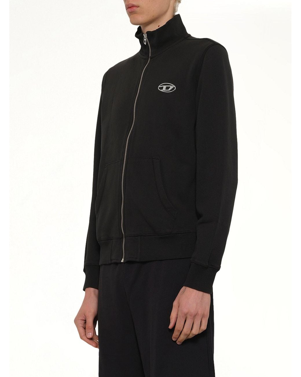 DIESEL Black Ginn-Zip-Iod Jacket for men