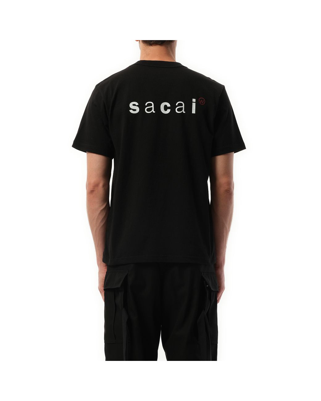 Sacai Wtaps Print T-Shirt, Short Sleeves, 100% Cotton in Sacai Wtaps Print T-Shirt, Short Sleeves, 100% Cotton in