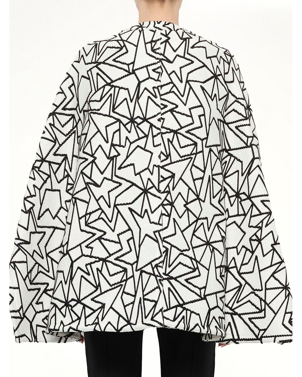 Neil Barrett White Jacquard Cape