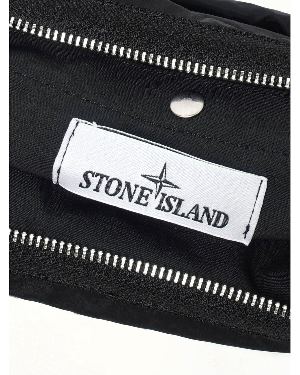 Stone Island Black 920001 Coated Nylon Pouch for men