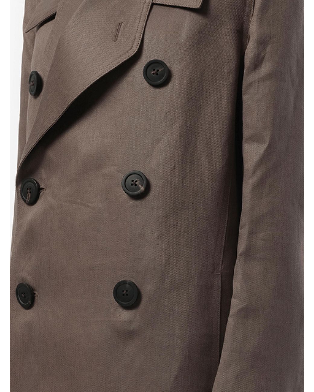 Rick Owens Multicolor Officer Coat, 100% Linen