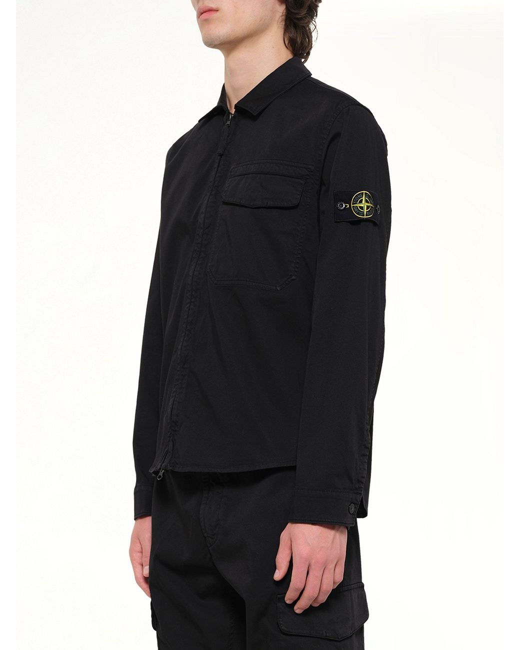 Stone Island Black 1200015 Shirts for men