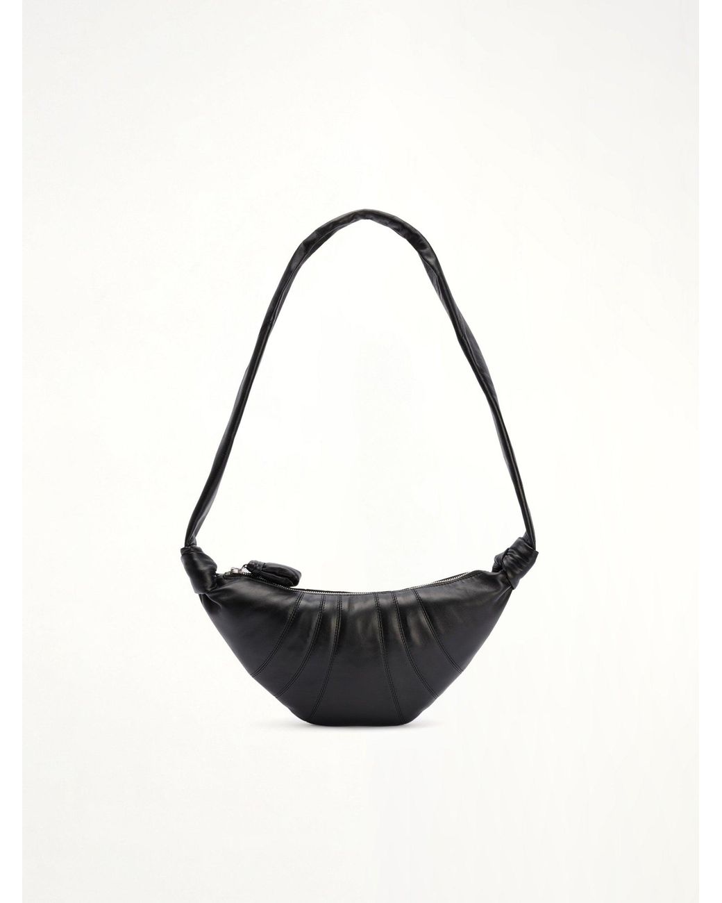 Lemaire Black Lambskin Small Croissant Bag