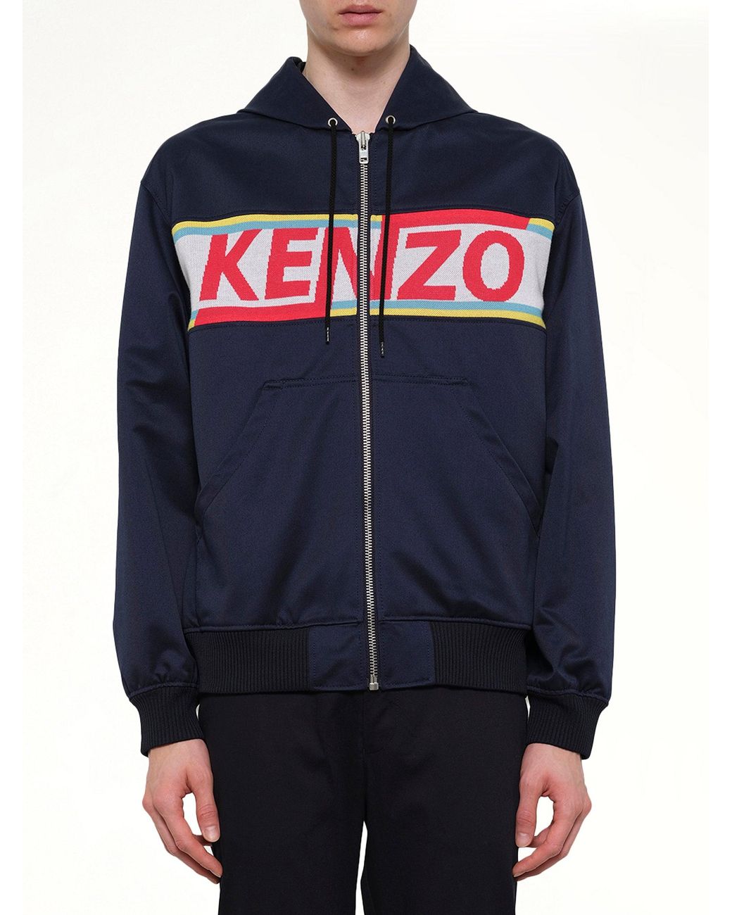 KENZO Blue Hyper Logo Jacket for men