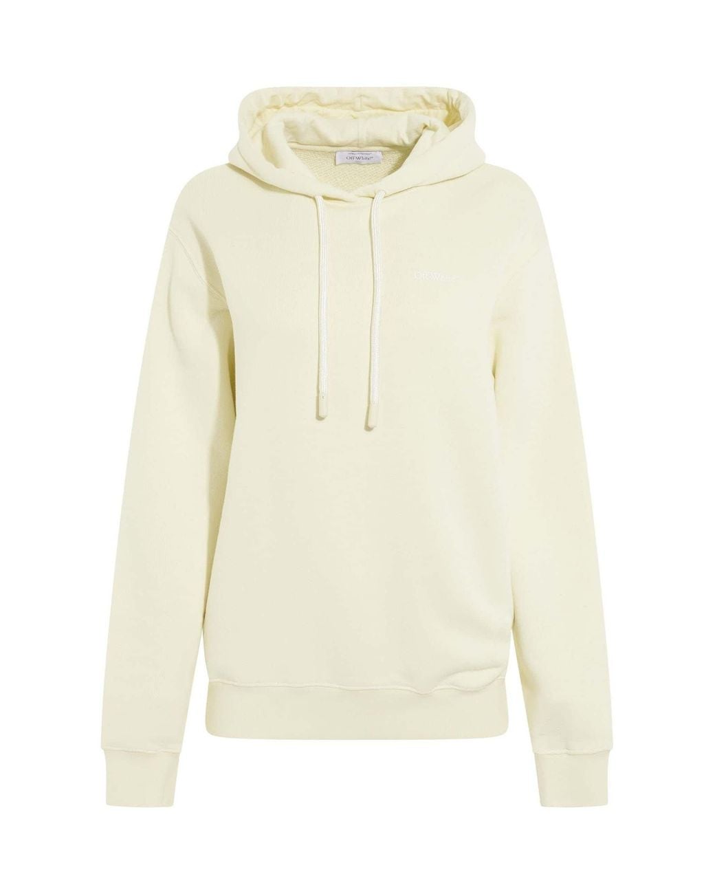Off-White c/o Virgil Abloh White Embroidered Diagonal Tab Hoodie