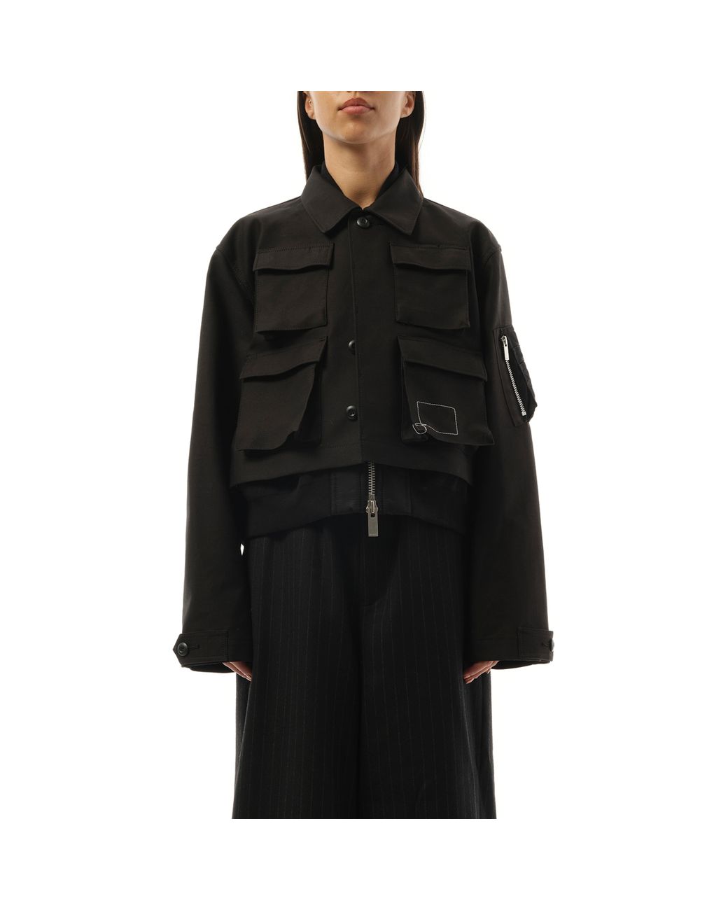 WTAPS x sacai Cotton Back Satin Jacket