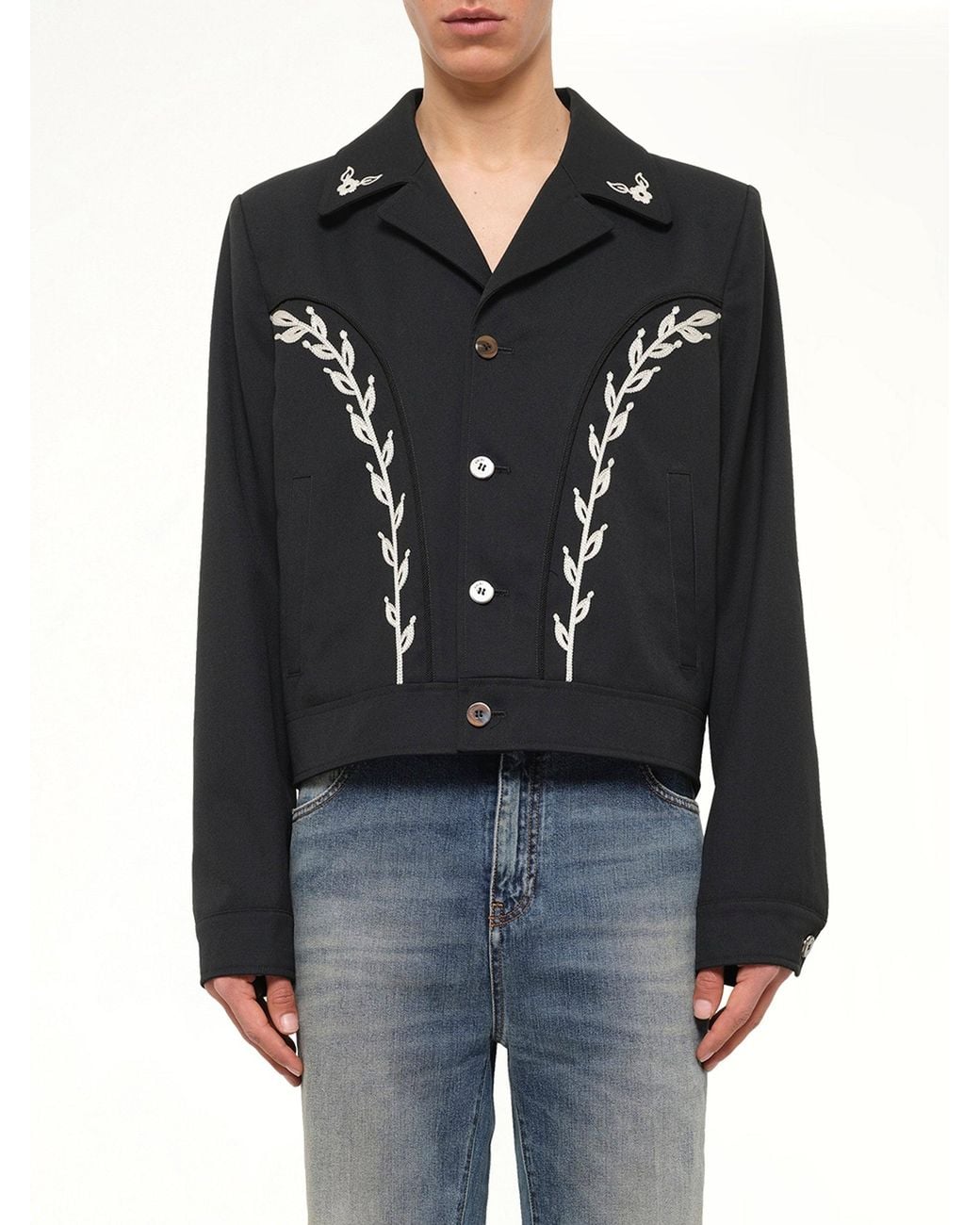 Amiri Black Cadet Western Jacket for men