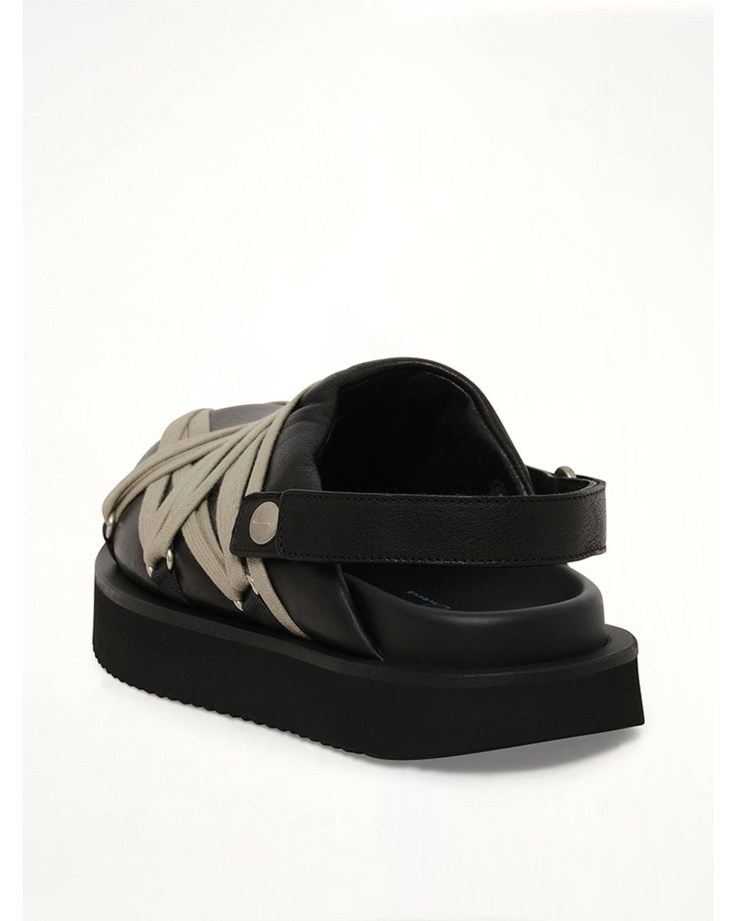 Rick Owens Black Padded Megalace Sandal