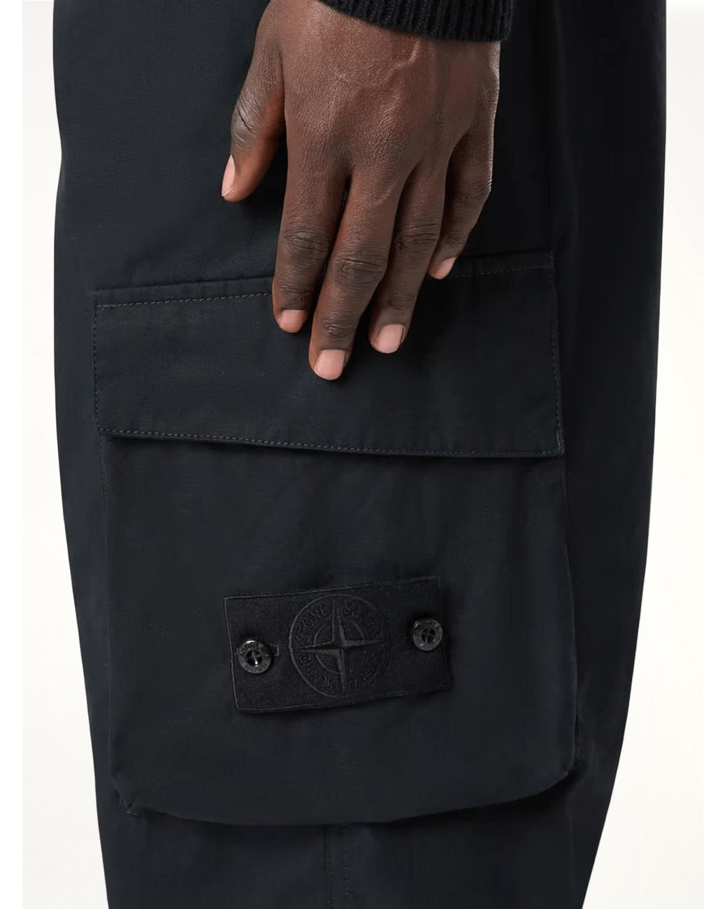 Stone Island Black Ghost Cargo Trouser for men