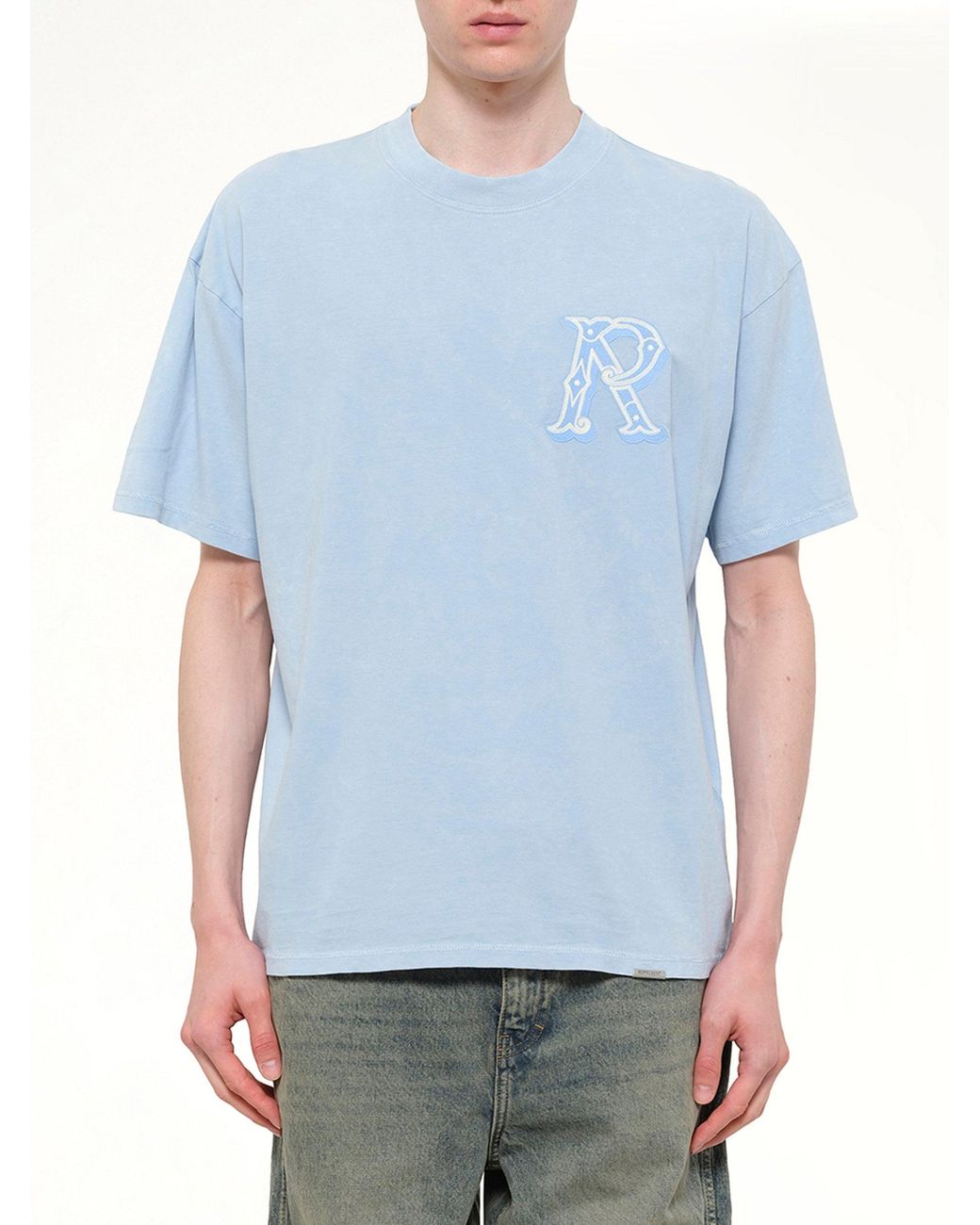 Represent Blue Western Initial T-Shirt for men