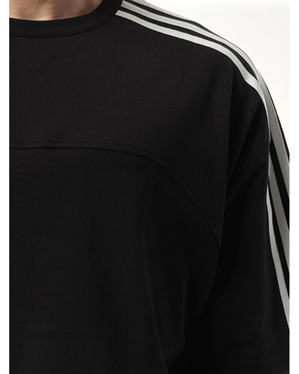 Y-3 Black 3 Stripe T-Shirt for men
