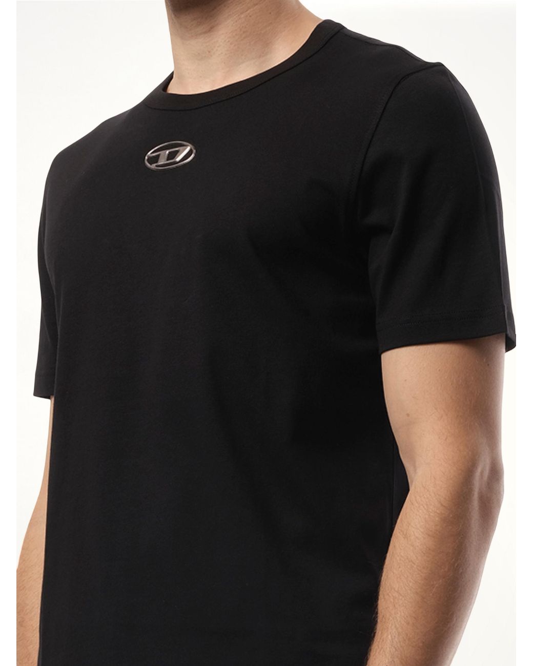 DIESEL Black T-Adjust D Logo T-Shirt for men