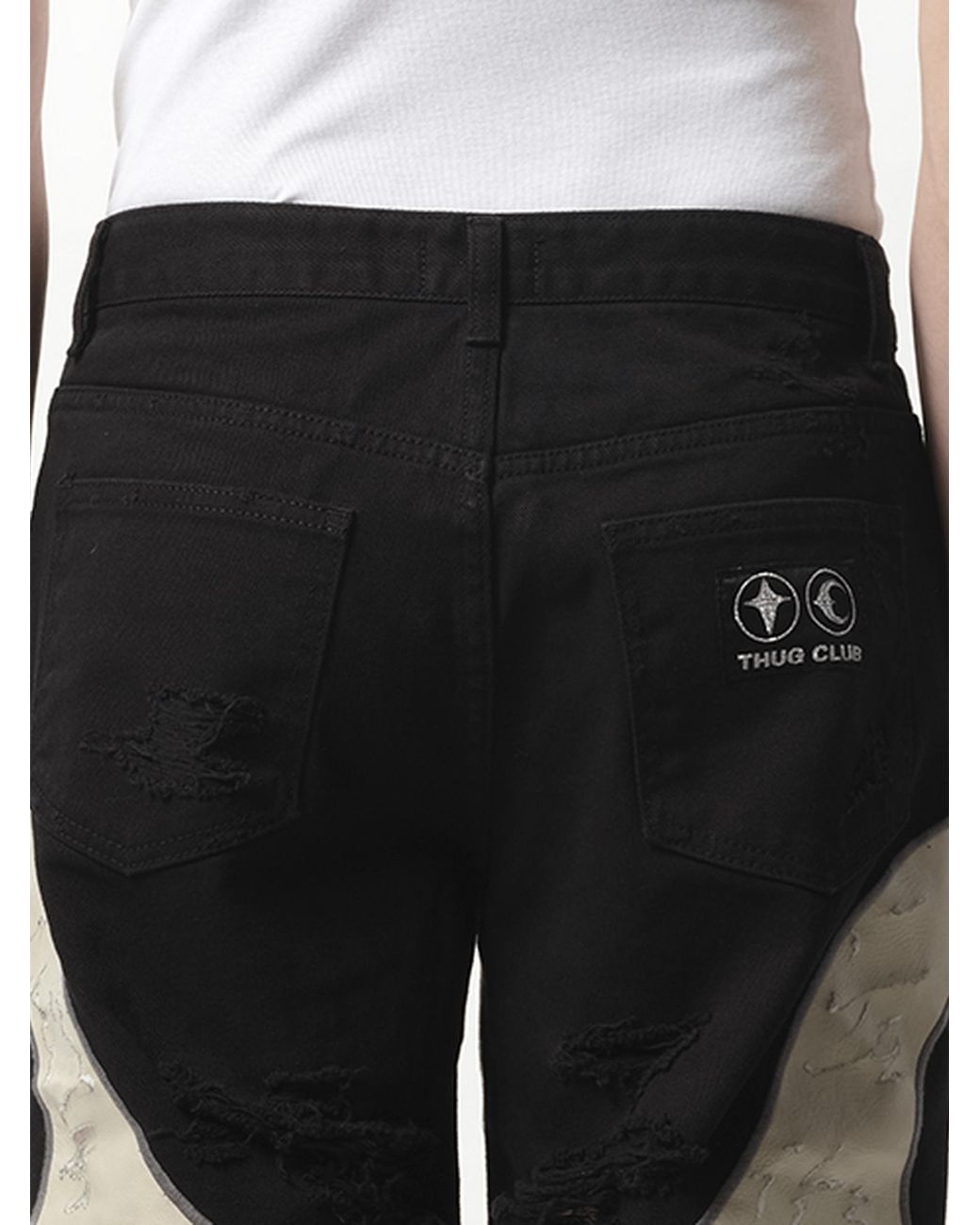 デニム・ジーパン THUG CLUB TC Leather Washing Denim Pants War Ver 4FK1736 Thug Club】TC Leather Washing Denim Pants War Ver. (Thug