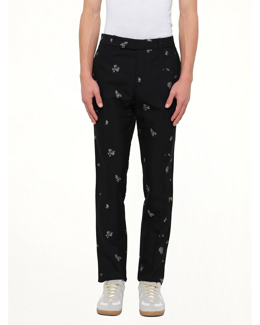 McQueen Black Fitted Pants for men