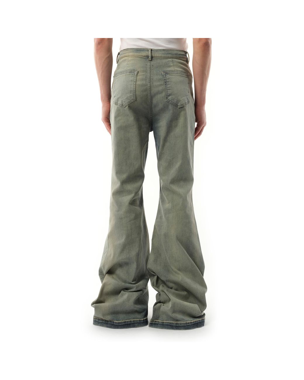 Rick Owens Bolan Bootcut Denim Pants, , 100% Cotton in Green for