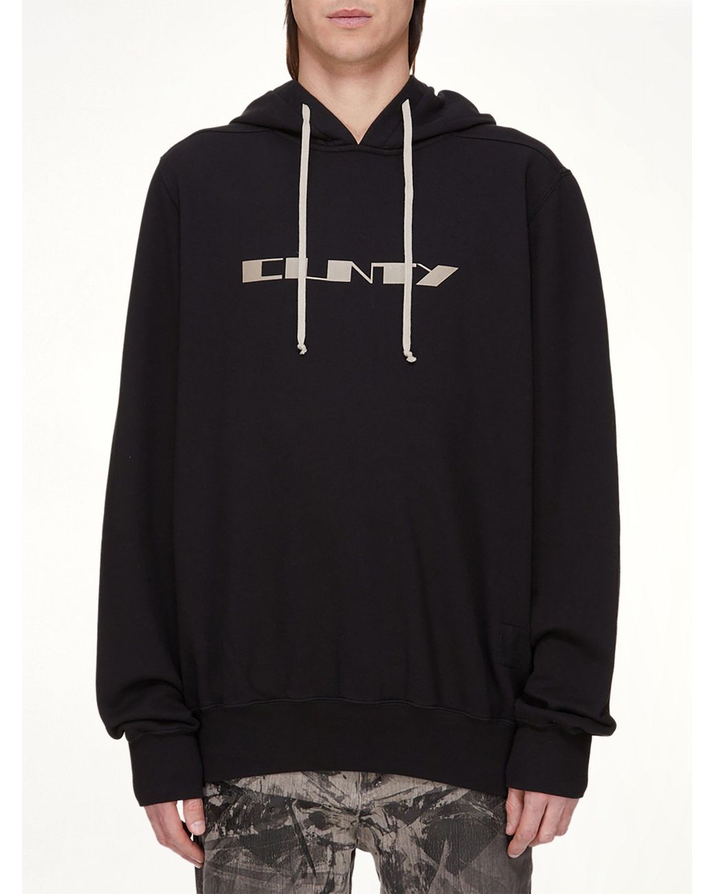 Rick Owens Cunty Oversize Hoodie in Black for Men | Lyst