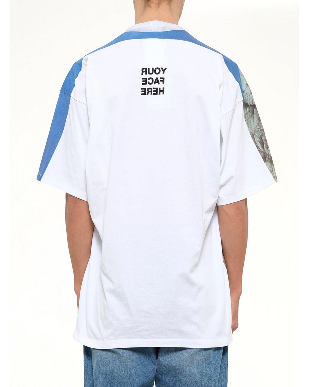 Doublet Blue Faceout Tourist T-Shirt for men