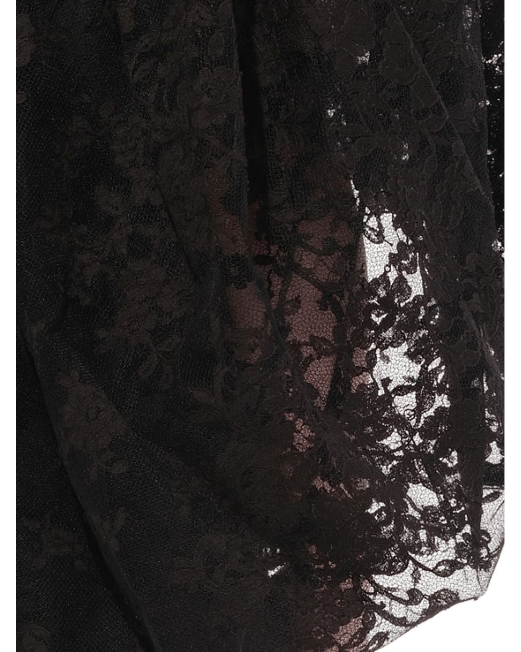 Givenchy Black Lace Puffy Cape Corset